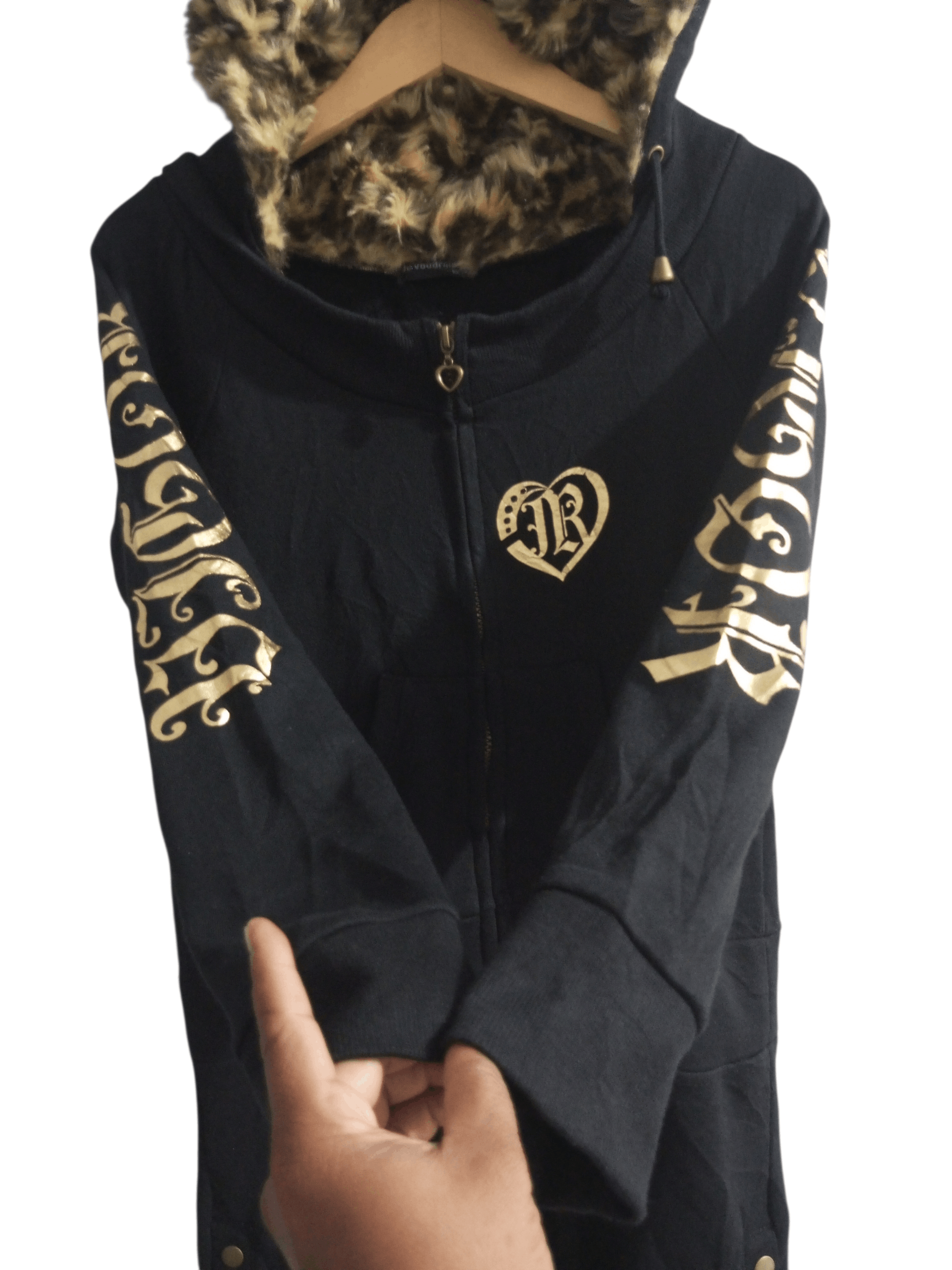 Japanese Brand je vordrais multi pocket vigor spellout leopard hoodie Size M / US 6-8 / IT 42-44 - 3 Thumbnail