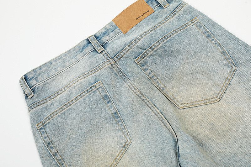 Vintage American retro washed distressed jeans for men Size US 32 / EU 48 - 5 Thumbnail