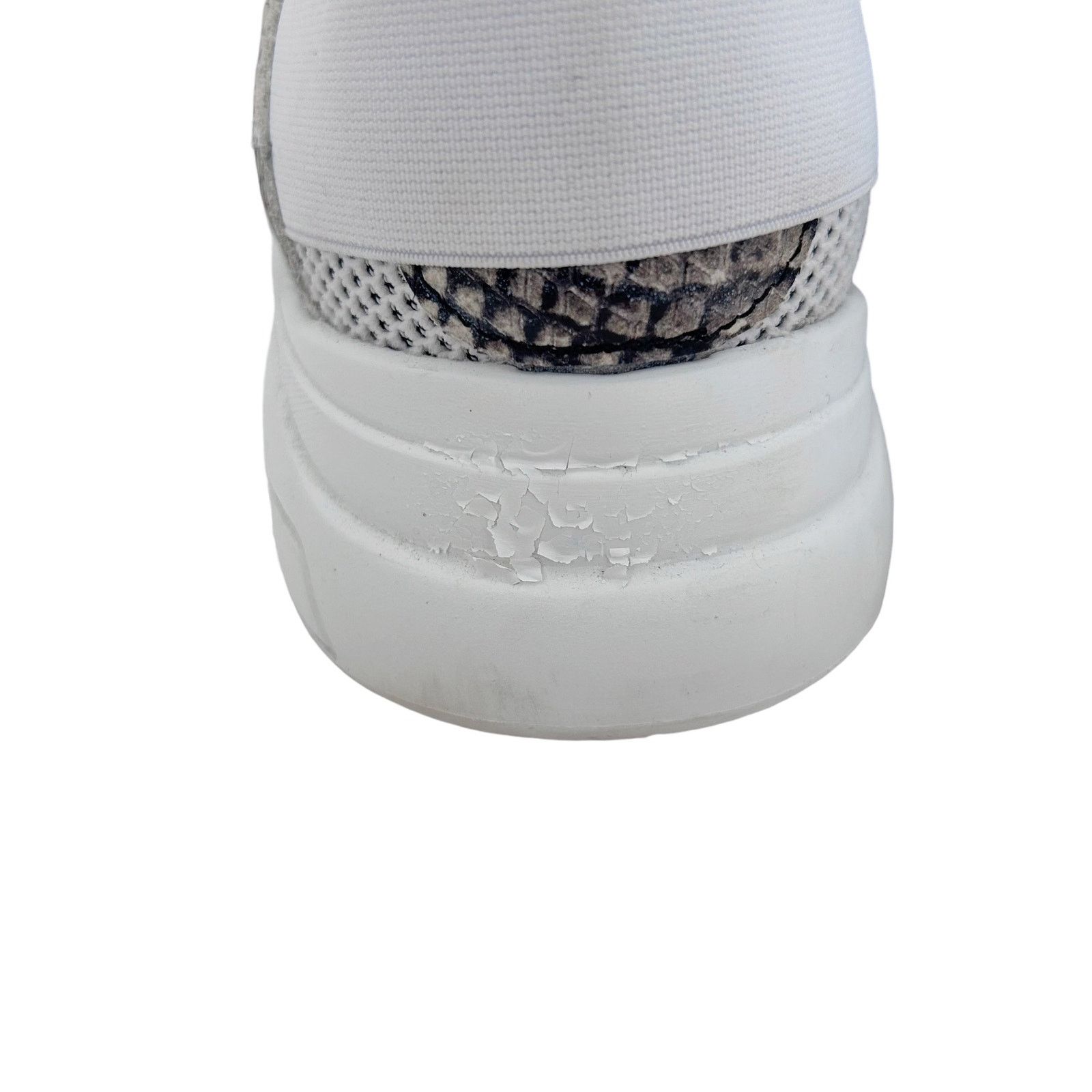 Roberto Cavalli Roberto Cavalli White Snakeskin Chunky Sock Sneakers Sz 11 Size US 11 / IT 41 - 6 Thumbnail