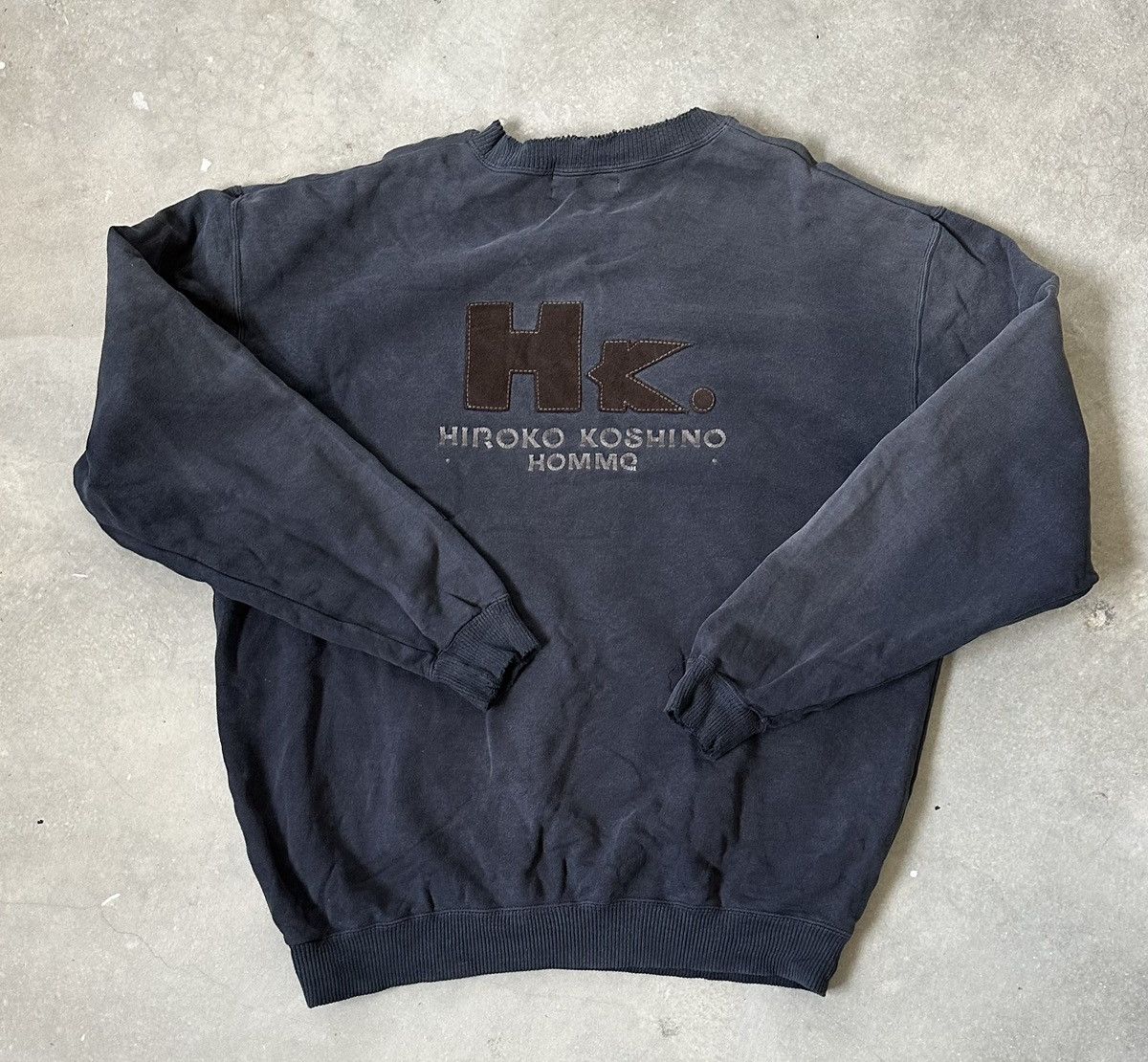 Hiroko Koshino Homme VINTAGE HIROKO KOSHINO HOMME WELL FADED SWEATSHIRT Size US XL / EU 56 / 4 - 6 Thumbnail