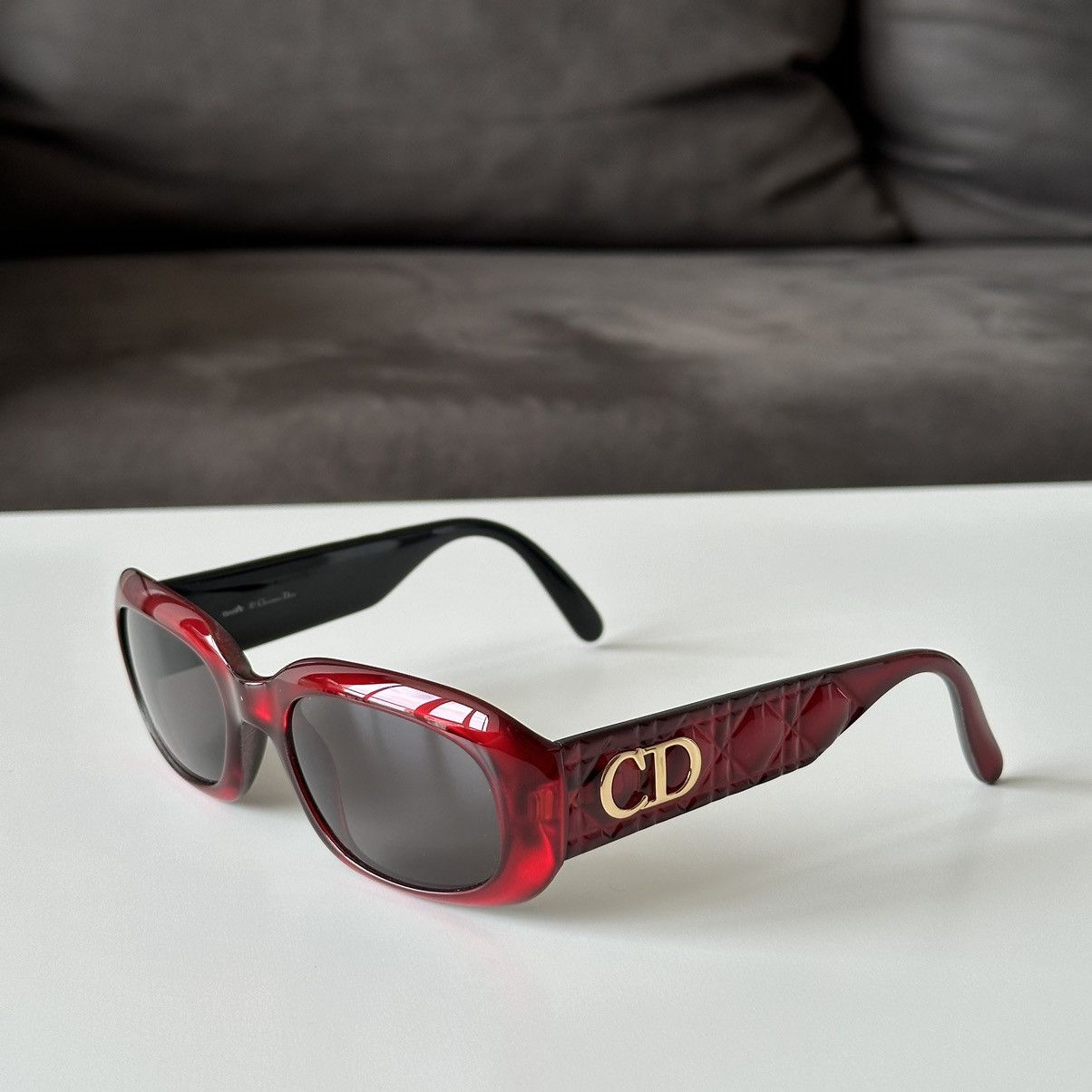 Christian Dior Monsieur DIOR Red Big Logo CD Cannage Sunglasses Vintage CD 2006 Size ONE SIZE - 17 Thumbnail