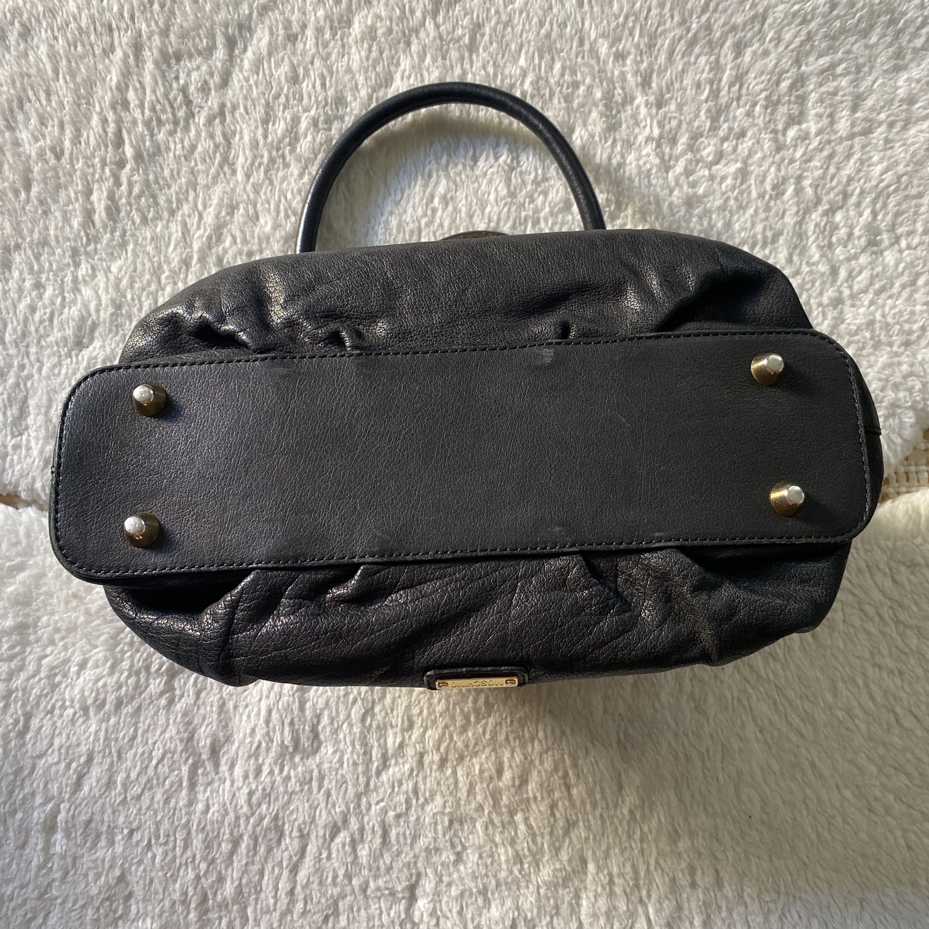 Moschino Vintage Moschino Black Leather Shoulder Bag Size ONE SIZE - 18 Thumbnail