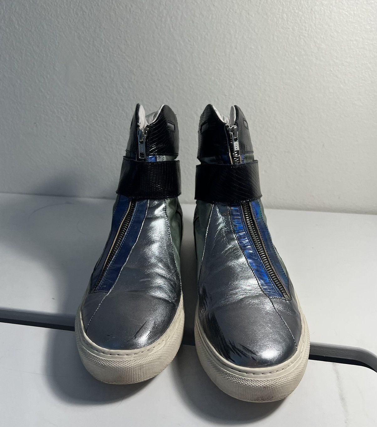 Raf Simons SS13 Raf Simons Holo High Tops in Blue Size US 12 / EU 45 - 2 Thumbnail