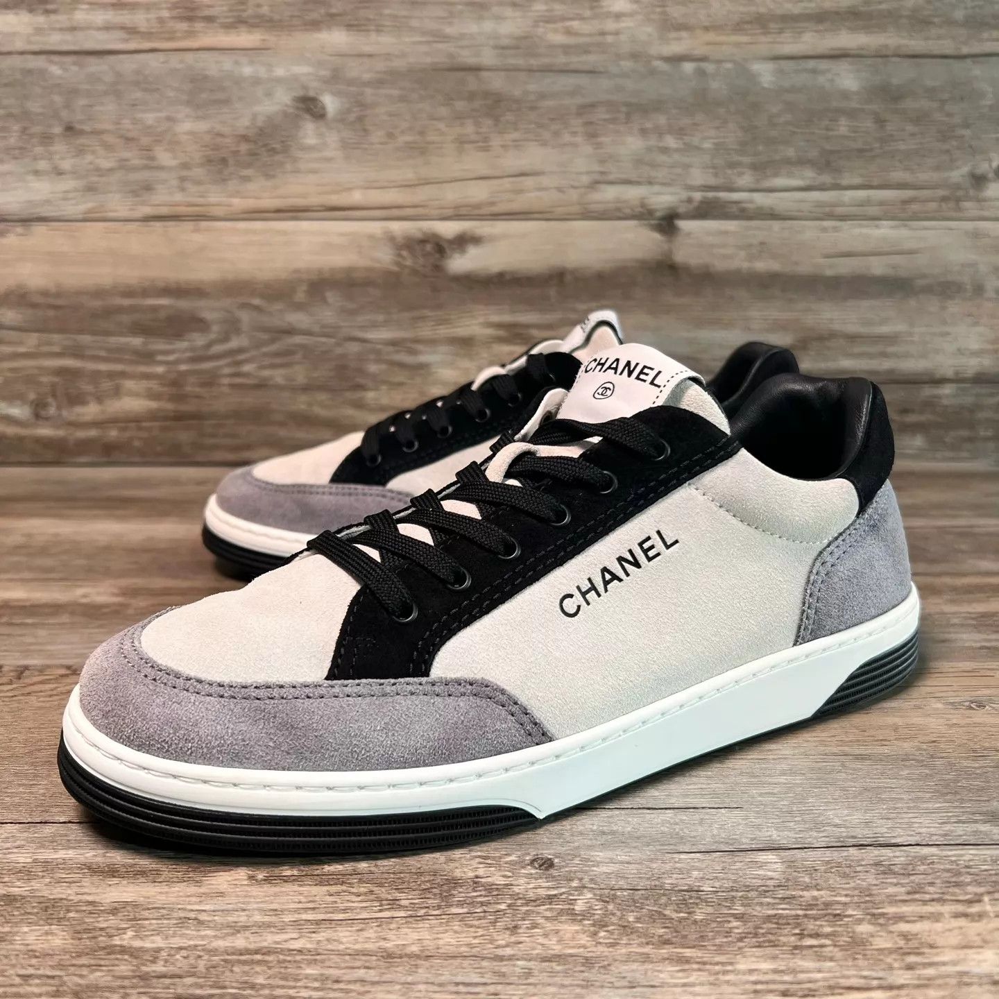 Chanel Chanel Men's Gray/Black-Gray/White-Gray Sneaker Size US 6 / EU 39 - 1 Thumbnail