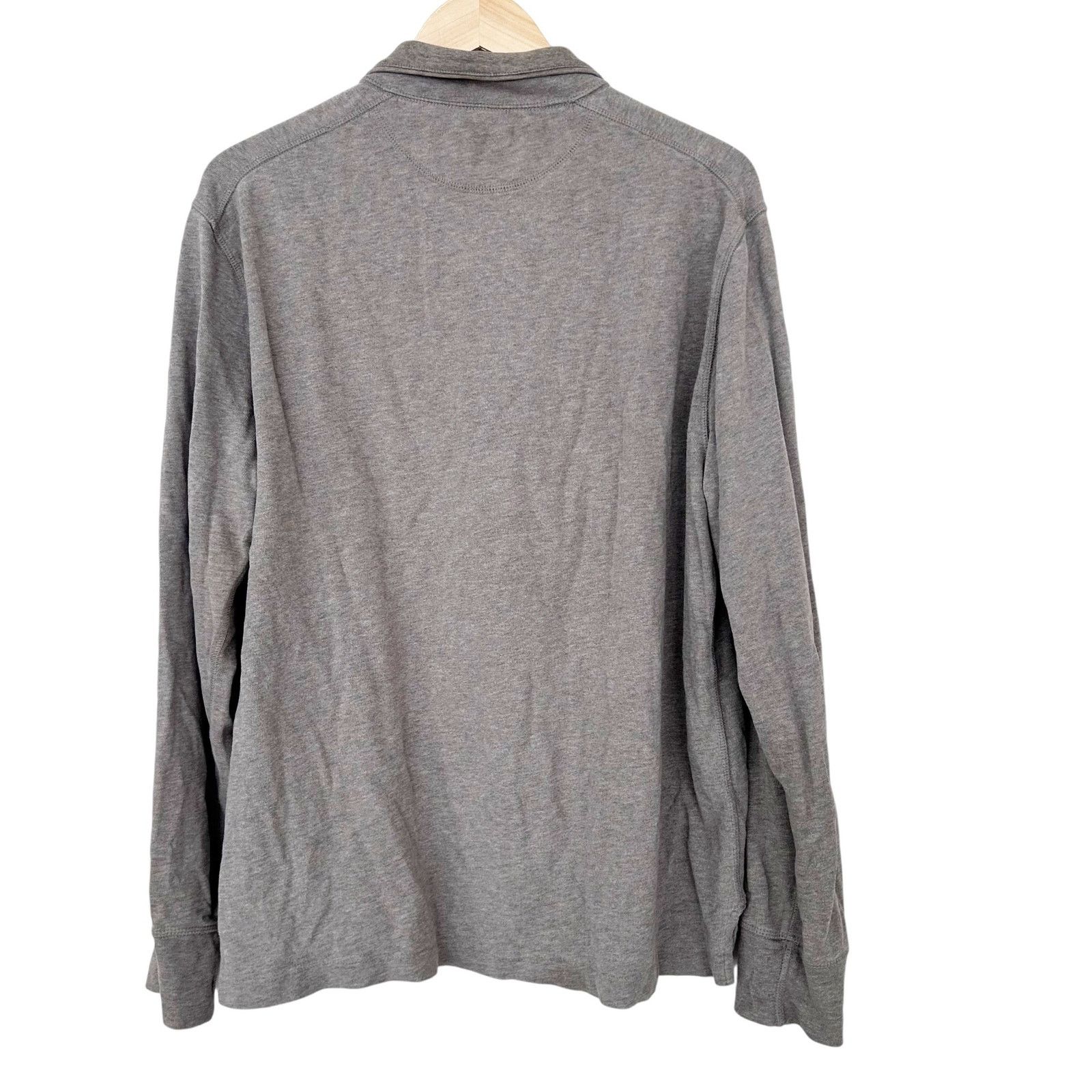 J.Crew J. Crew Gray Quarter Zip Sweater Sz L Size US L / EU 52-54 / 3 - 3 Thumbnail
