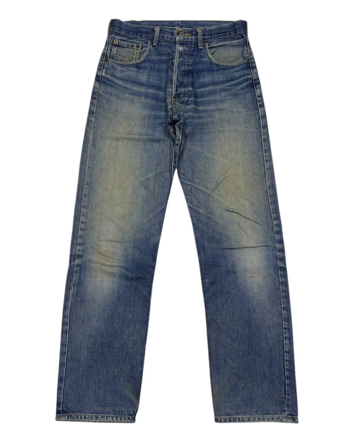 Levi's Vintage Levi’s Big E Lot 701 XX Buckle Belt Selvedge Jeans Size US 32 / EU 48 - 2 Thumbnail