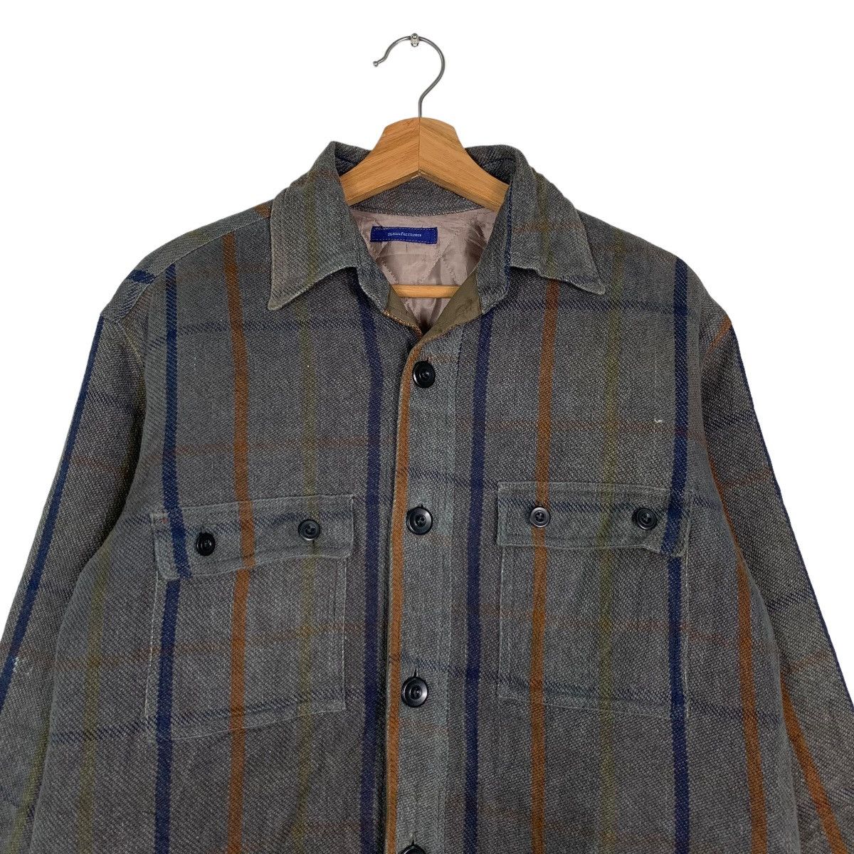 Japanese Brand MANUFACTURERS Button Jacket Flannel #0013-C1 Size US L / EU 52-54 / 3 - 3 Thumbnail