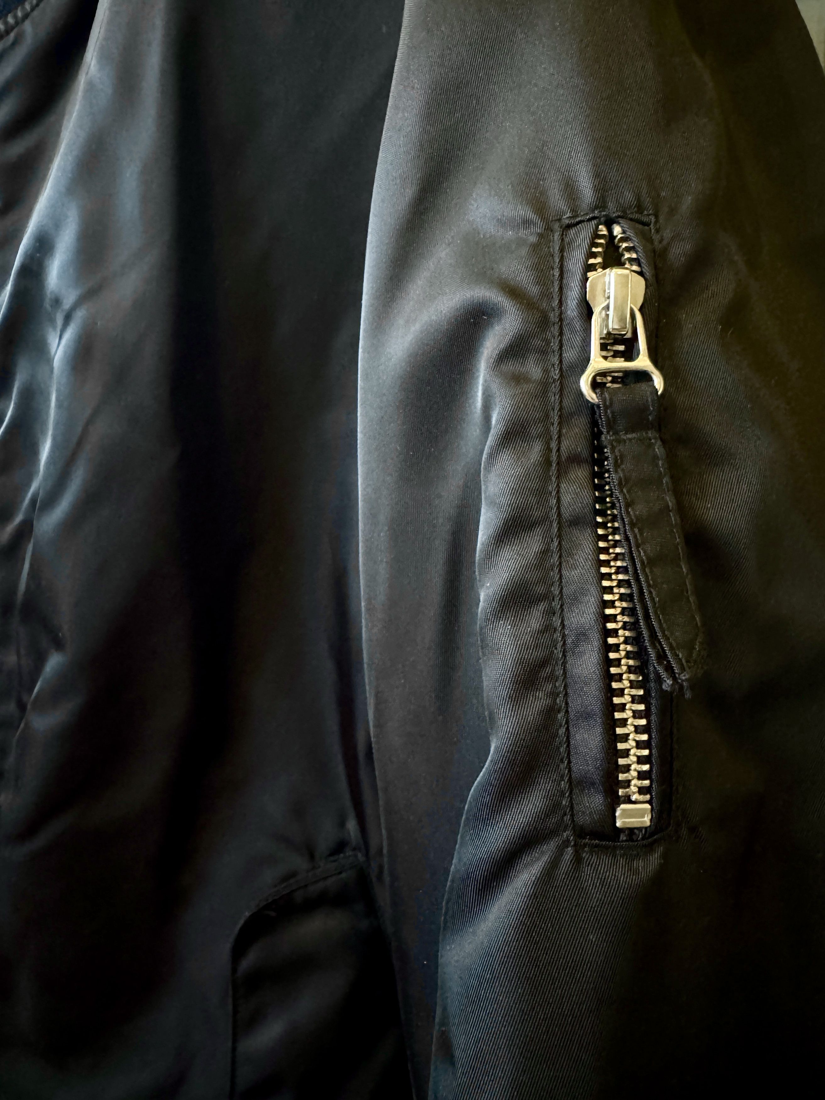 Our Legacy Our Legacy Dark Blue Luxury Satin Bomber Jacket Size US L / EU 52-54 / 3 - 10 Thumbnail