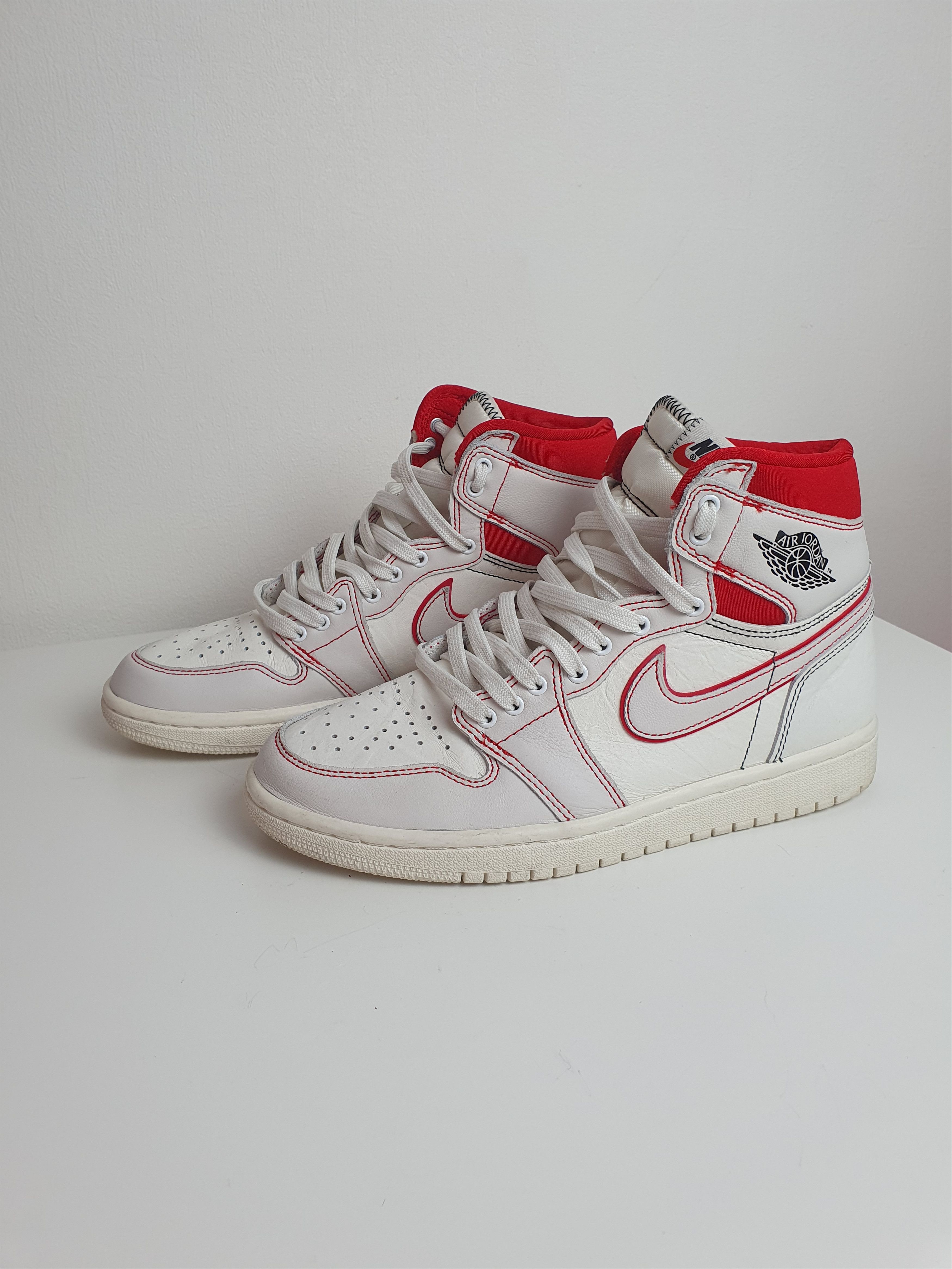 靴 Nike aj1 retro high phantom gym red Air Jordan 1 High Phantom Gym Red White