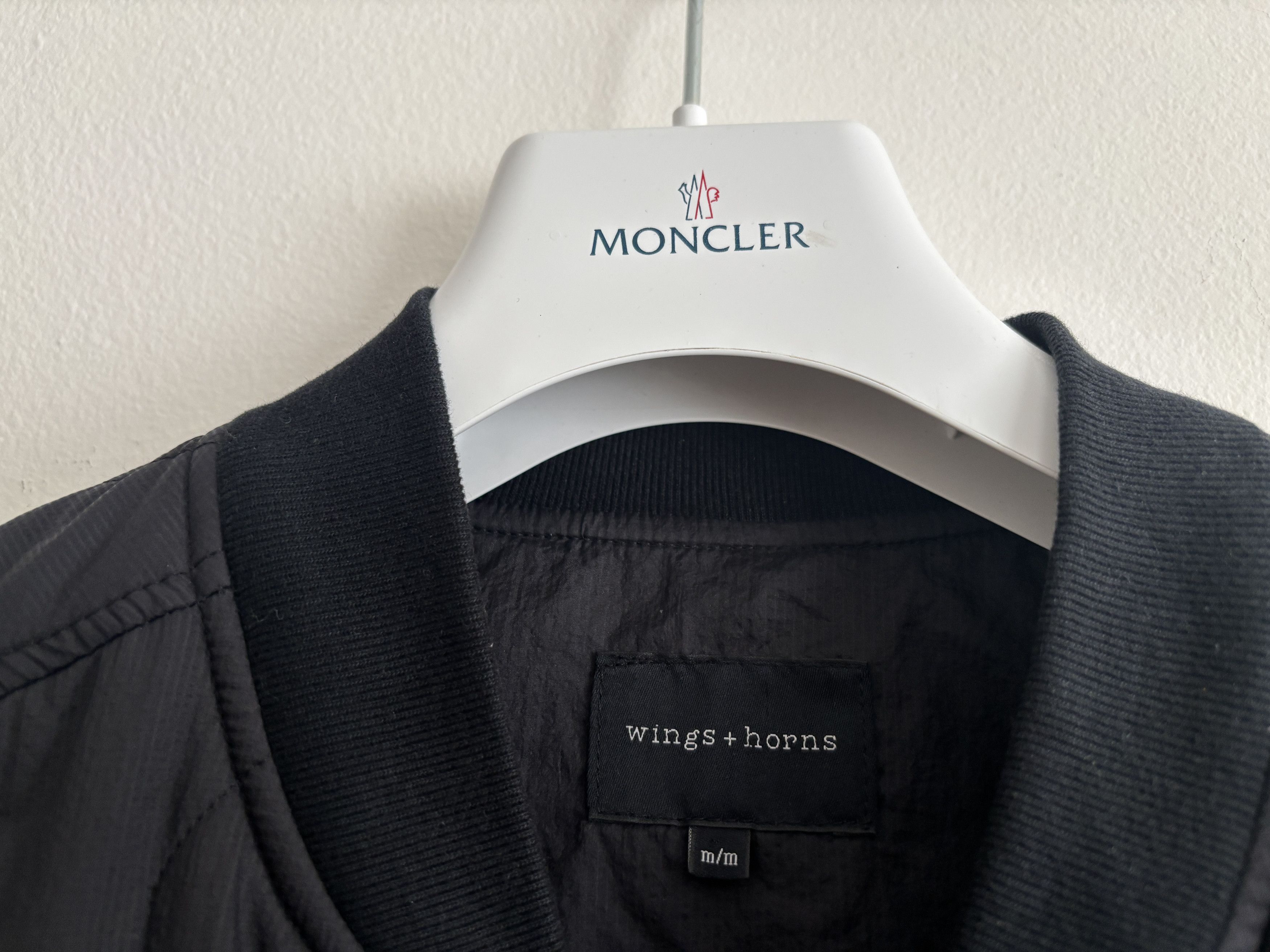 Wings + Horns $ Black Nylon Quilted Primaloft Combat Bomber Jacket - Small Size US S / EU 44-46 / 1 - 4 Thumbnail