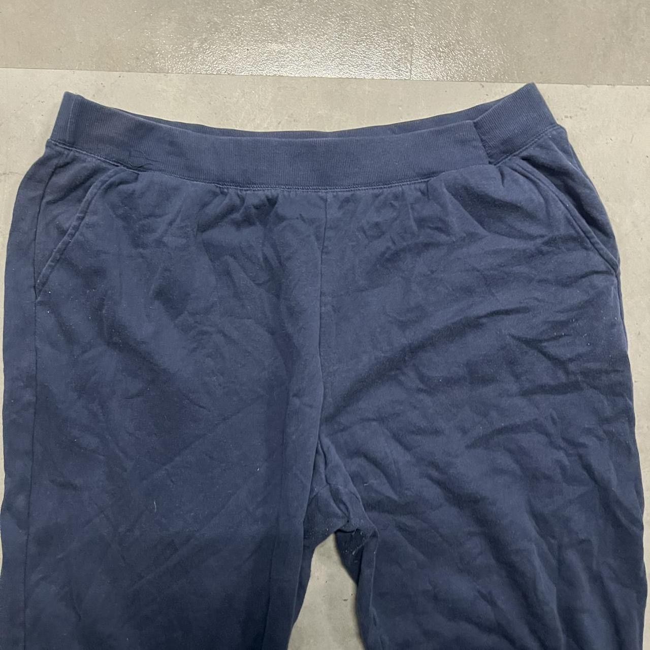 Japanese Brand × Vintage Crazy Vintage Y2K Baggy Wide Leg Navy Blue Sweatpants! Size US 38 / EU 54 - 5 Thumbnail