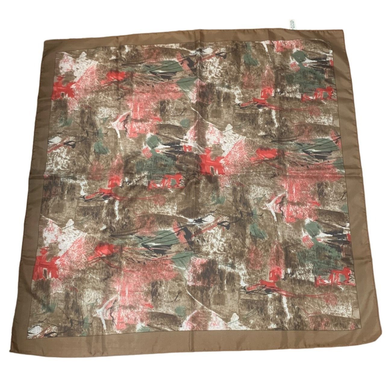 Vintage Vintage Abstract Floral Scarf Wall Art Polyester Made In Ita Size ONE SIZE - 1 Thumbnail