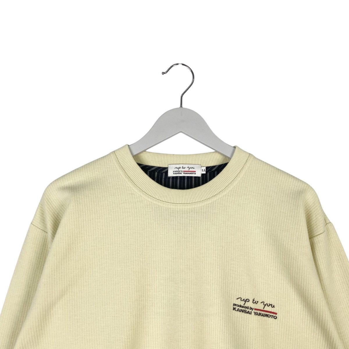 Kansai Yamamoto Vintage Kansai Yamamoto Crewneck Sweatshirt White Size L Size L / US 10 / IT 46 - 4 Thumbnail
