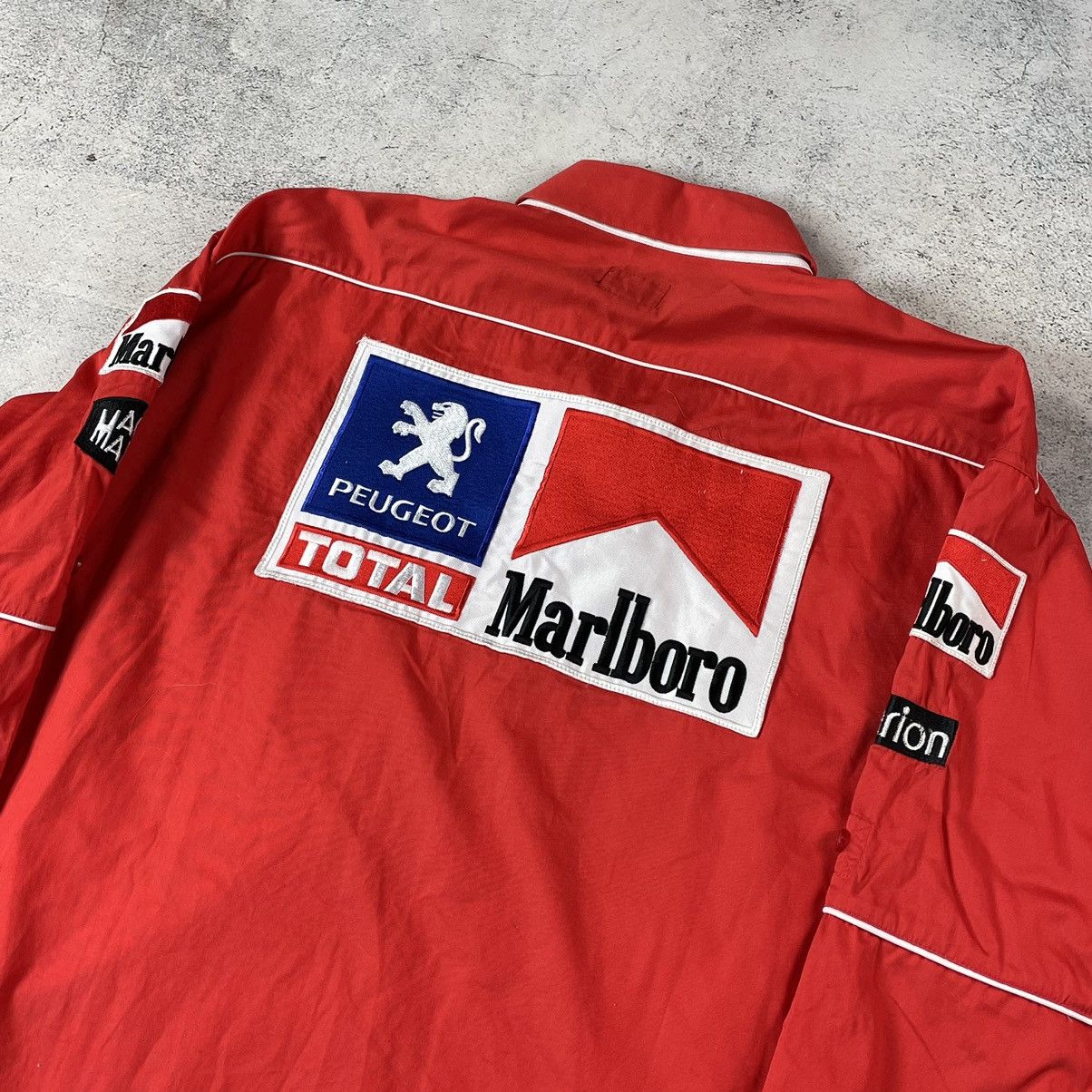 Marlboro Formula 1 Puegot Marlboro Signed Marcus Gronholm Shirt Size US XXL / EU 58 / 5 - 14 Thumbnail