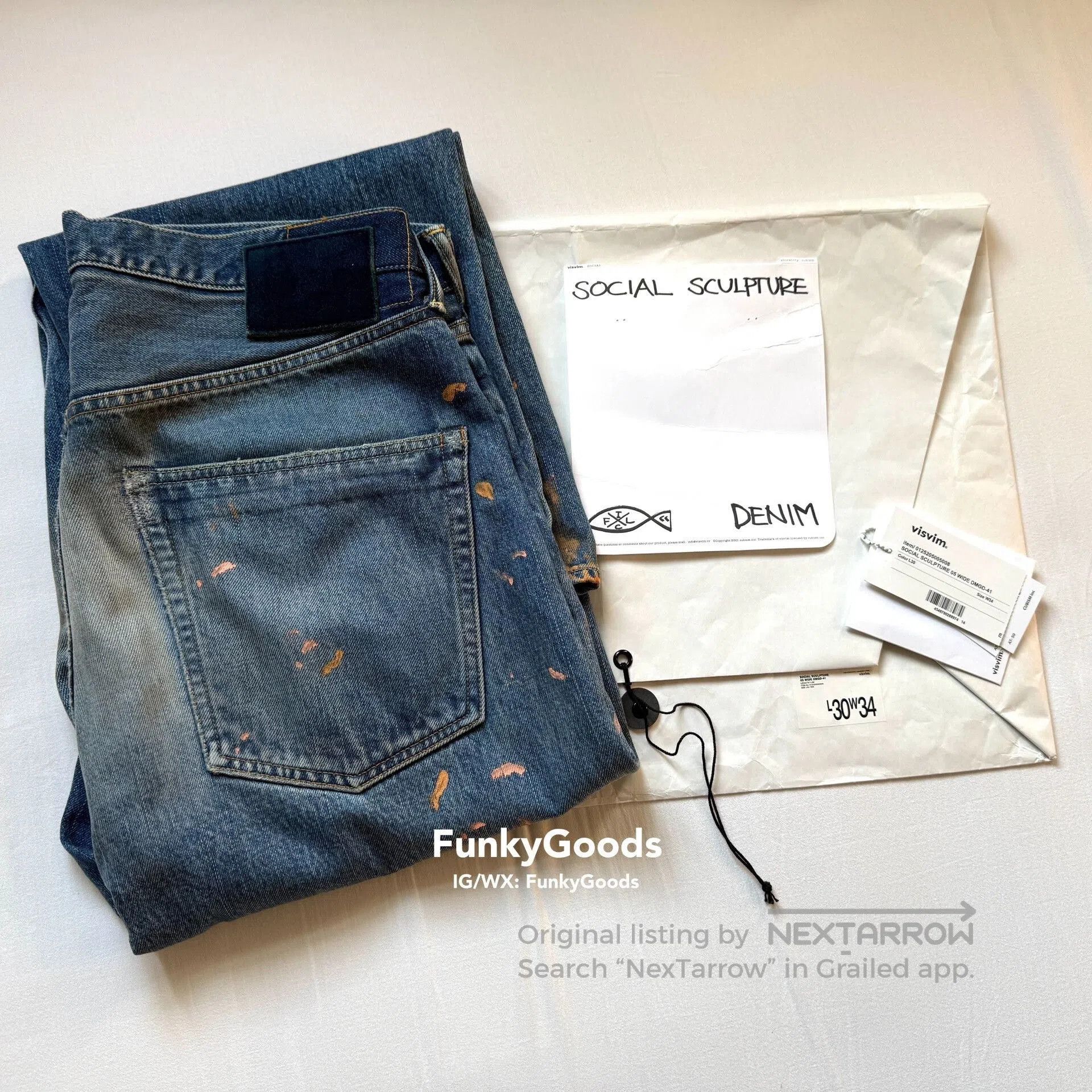 Visvim visvim wide damaged 41 denim pants. Size US 34 / EU 50 - 2 Thumbnail