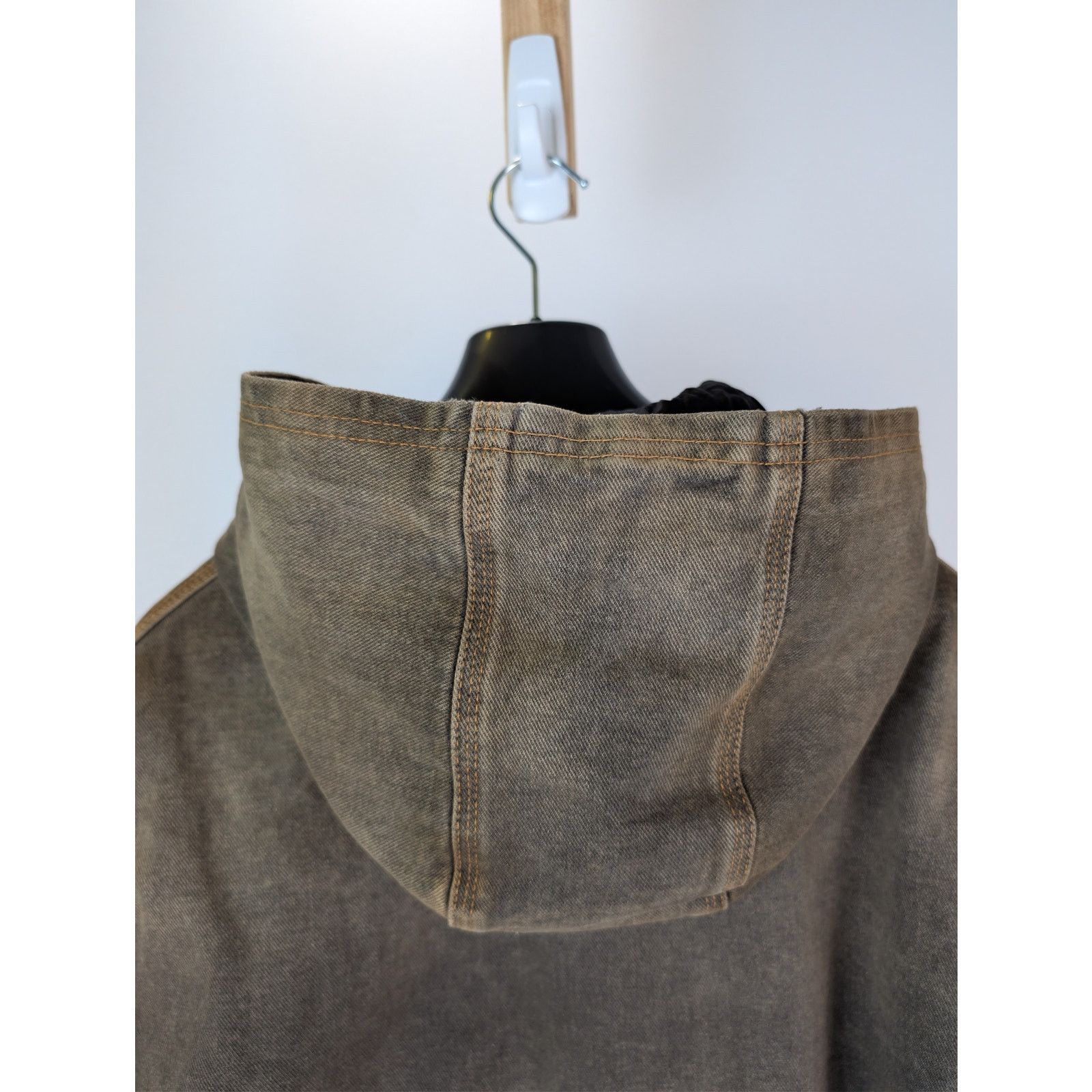Maison Margiela o1rshd1 MM6 Hooded Hoodie Denim Jacket in Brown Size US M / EU 48-50 / 2 - 15 Thumbnail