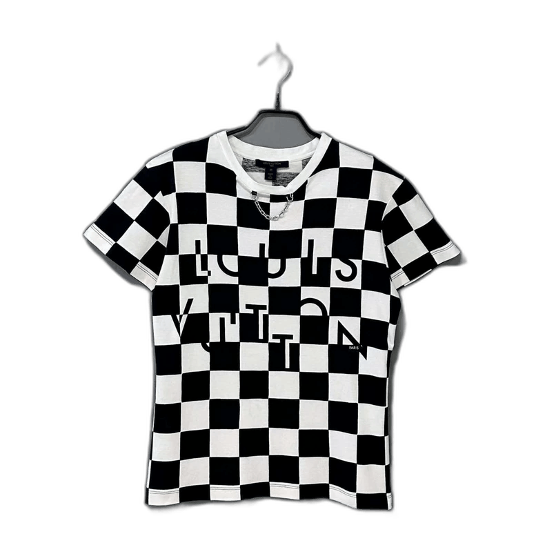 Louis Vuitton Louis Vuitton Black White Checkerboard Short Sleeve-2506 Size US M / EU 48-50 / 2 - 1 Thumbnail