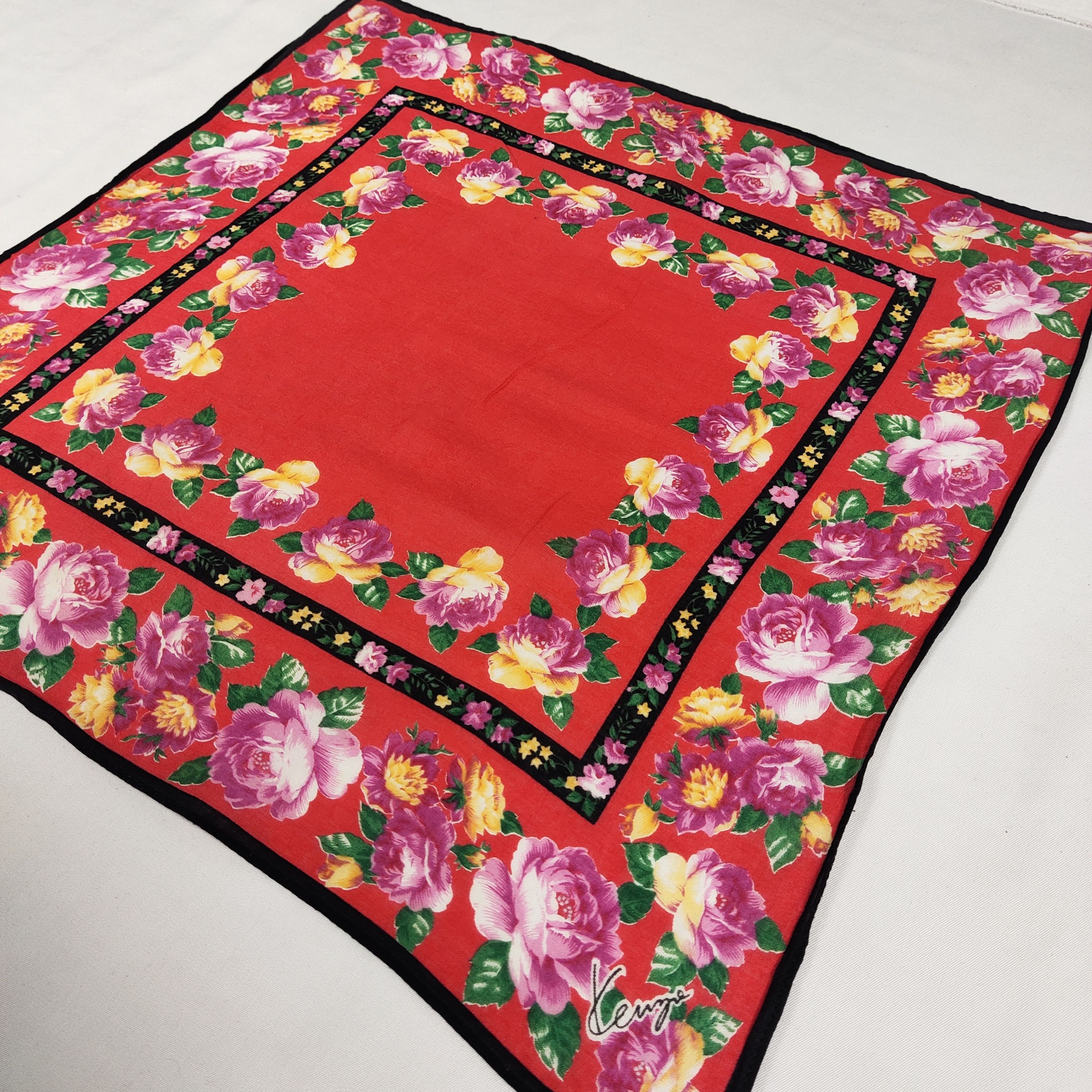Kenzo × Vintage Kenzo Handkerchief / Handkerchief / Neckerchief FZ110 Size ONE SIZE - 4 Thumbnail