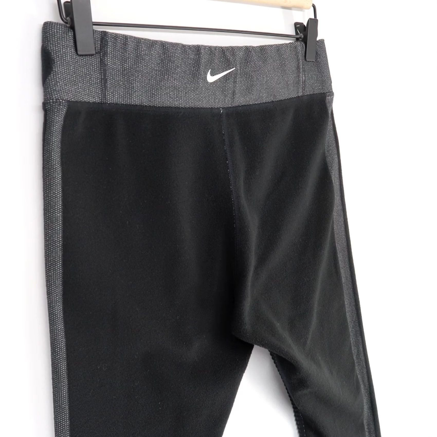 Nike Nike Pro Hyperwarm Tights Womens M Black Striped Compression Thermal Training Size ONE SIZE - 3 Thumbnail