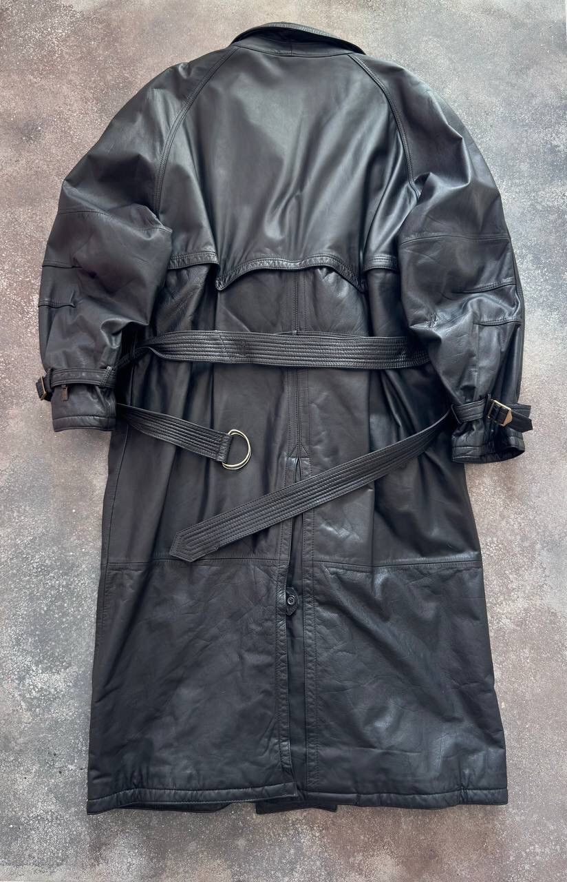Other 90s Matrix Style Vintage Belted Leather Trench Coat Jacket Size US L / EU 52-54 / 3 - 12 Thumbnail