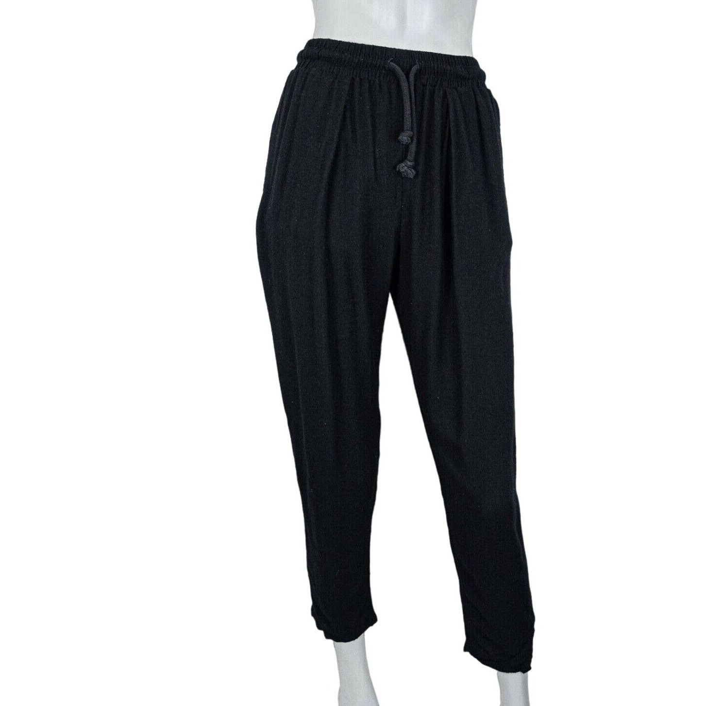Black Crane BLACK CRANE Drawstring Pants Black Rayon Wool Size XS Size 24" / US 00 / IT 34 - 3 Thumbnail