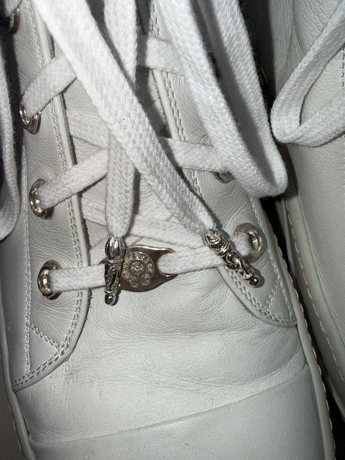 Chrome Hearts [EU45] Chrome Hearts Ramones with fleur white rhodium Size US 11.5 / EU 44-45 - 9 Thumbnail