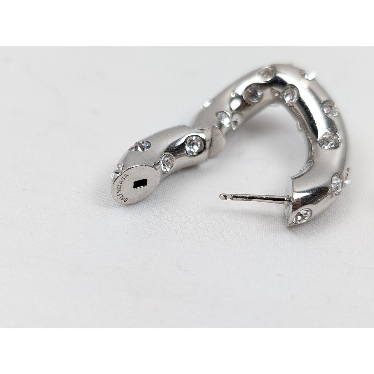 Balenciaga o1rshd1 Size: OS / Crystals Earrings in Silver Size ONE SIZE - 6 Thumbnail