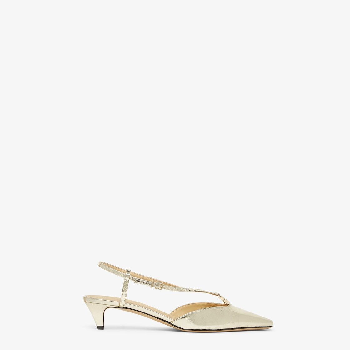 Fendi o1B3y1r0426 F Fold Slingback Pumps in Gold Size US 7 / IT 37 - 1 Thumbnail