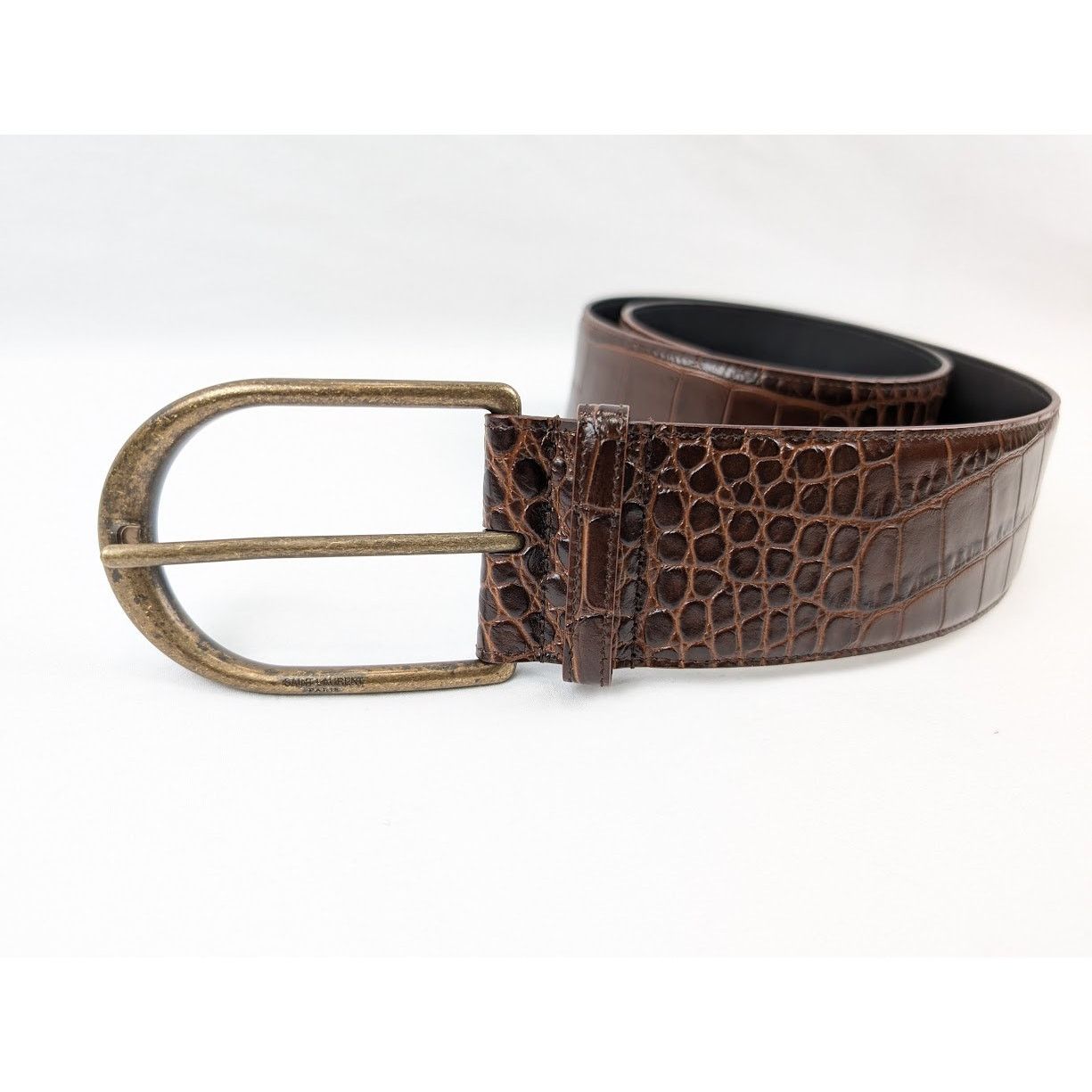 Saint Laurent Paris o1rshd1 CC20 Size: OS / Leather Belt in Brown Size ONE SIZE - 5 Thumbnail