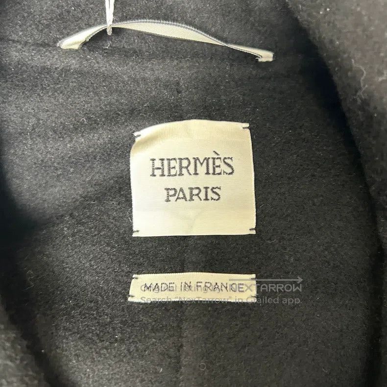 Hermes Hermes Black Shawl Collar Cashmere Coat Size XXS / US 00 / IT 34 - 4 Thumbnail