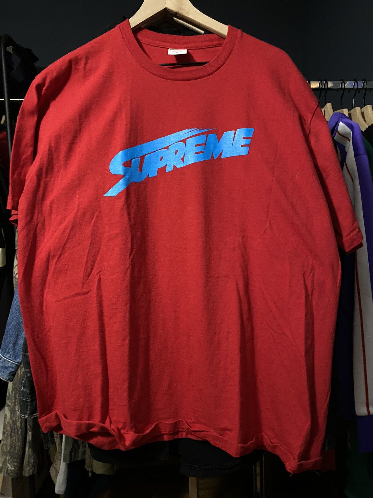 Supreme Supreme Red Spellout Tee Size US XL / EU 56 / 4 - 1 Thumbnail