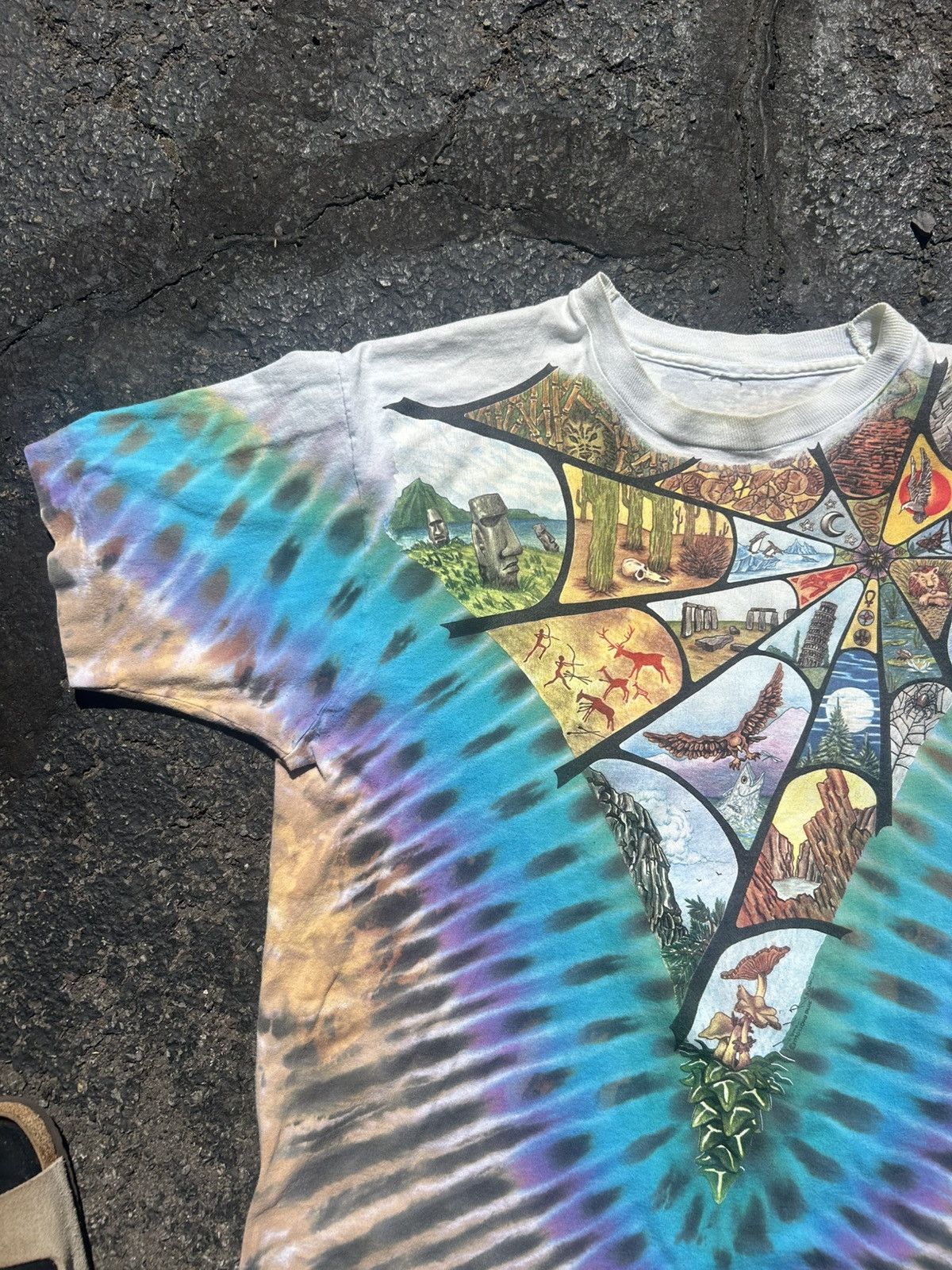 Liquid Blue Vintage 90s Liquid Blue Tie Dye XL T Shirt 1990 Janet Regan Size US XL / EU 56 / 4 - 5 Thumbnail