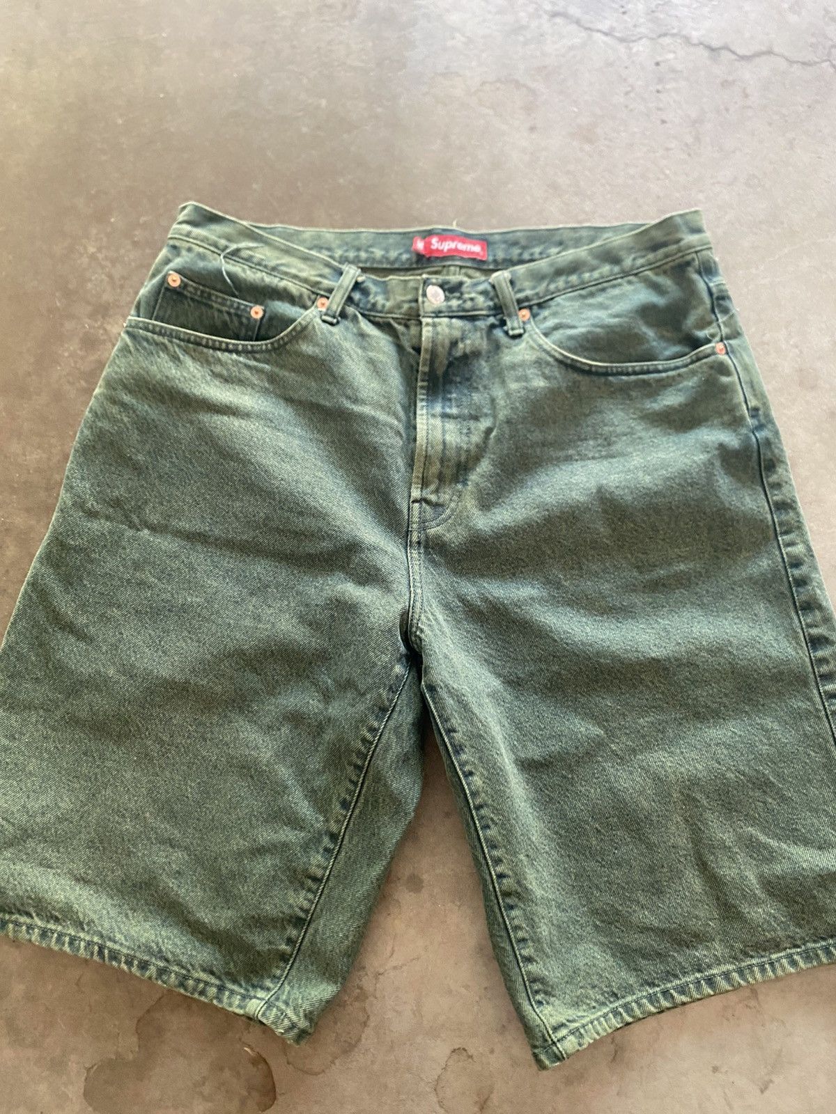 Supreme Supreme Baggy Denim Short SS23 Green Size US 36 / EU 52 - 1 Thumbnail