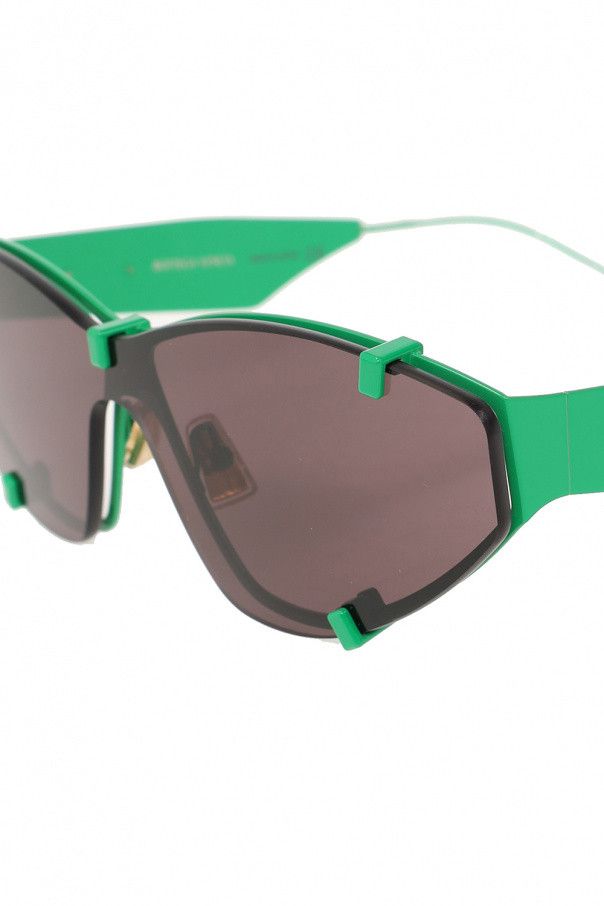 Bottega Veneta o1n1vont0924 Size: OS / Grip Metal Shield Sunglasses Green Size ONE SIZE - 4 Thumbnail