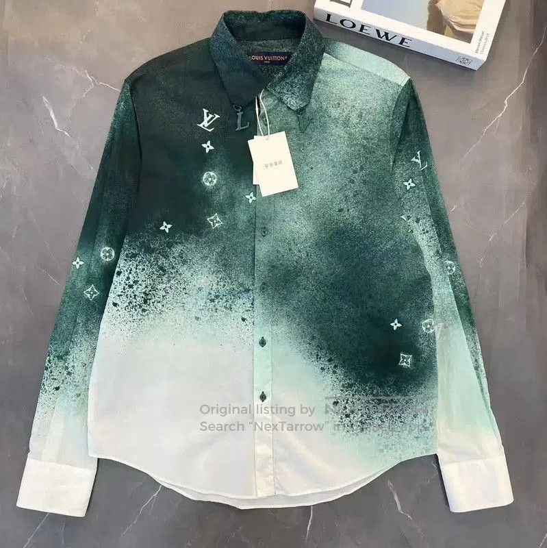 Louis Vuitton Louis Vuitton Men's Long Sleeve Shirt in Green . Size US XS / EU 42 / 0 - 1 Thumbnail