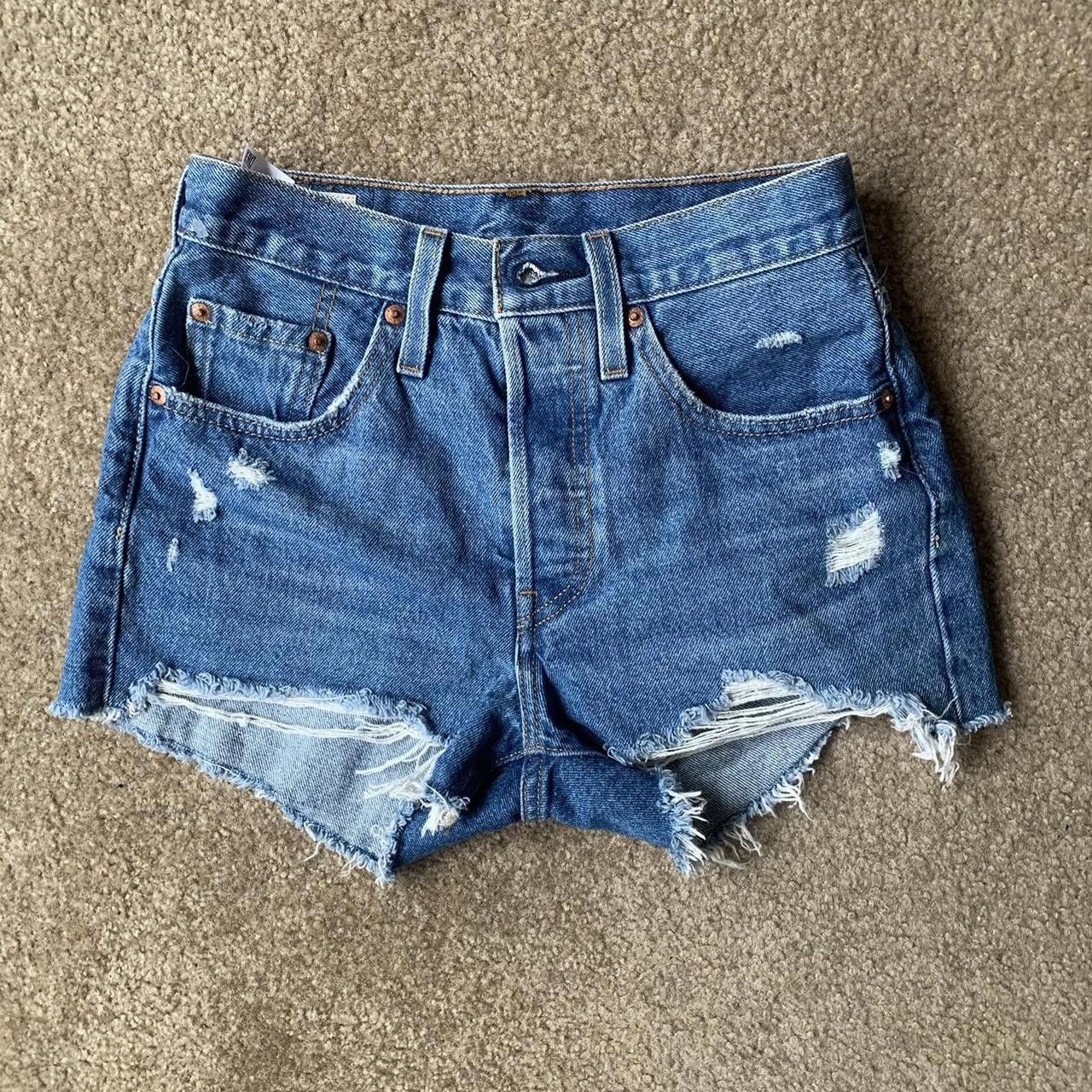 Levi's Levis 501 Blue Shorts Size 24" / US 00 / IT 34 - 2 Thumbnail