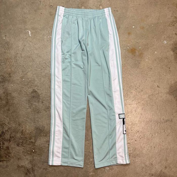 Adidas Y2k Adidas Sweatpants Mint green tear away warm up sweats Grailed