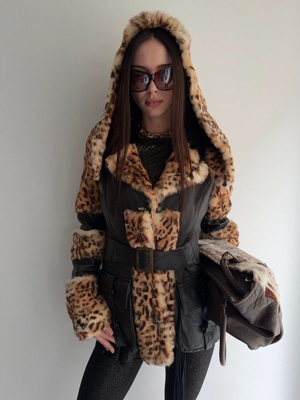 Vintage Real leather and fur jacket Size M / US 6-8 / IT 42-44 - 1 Thumbnail
