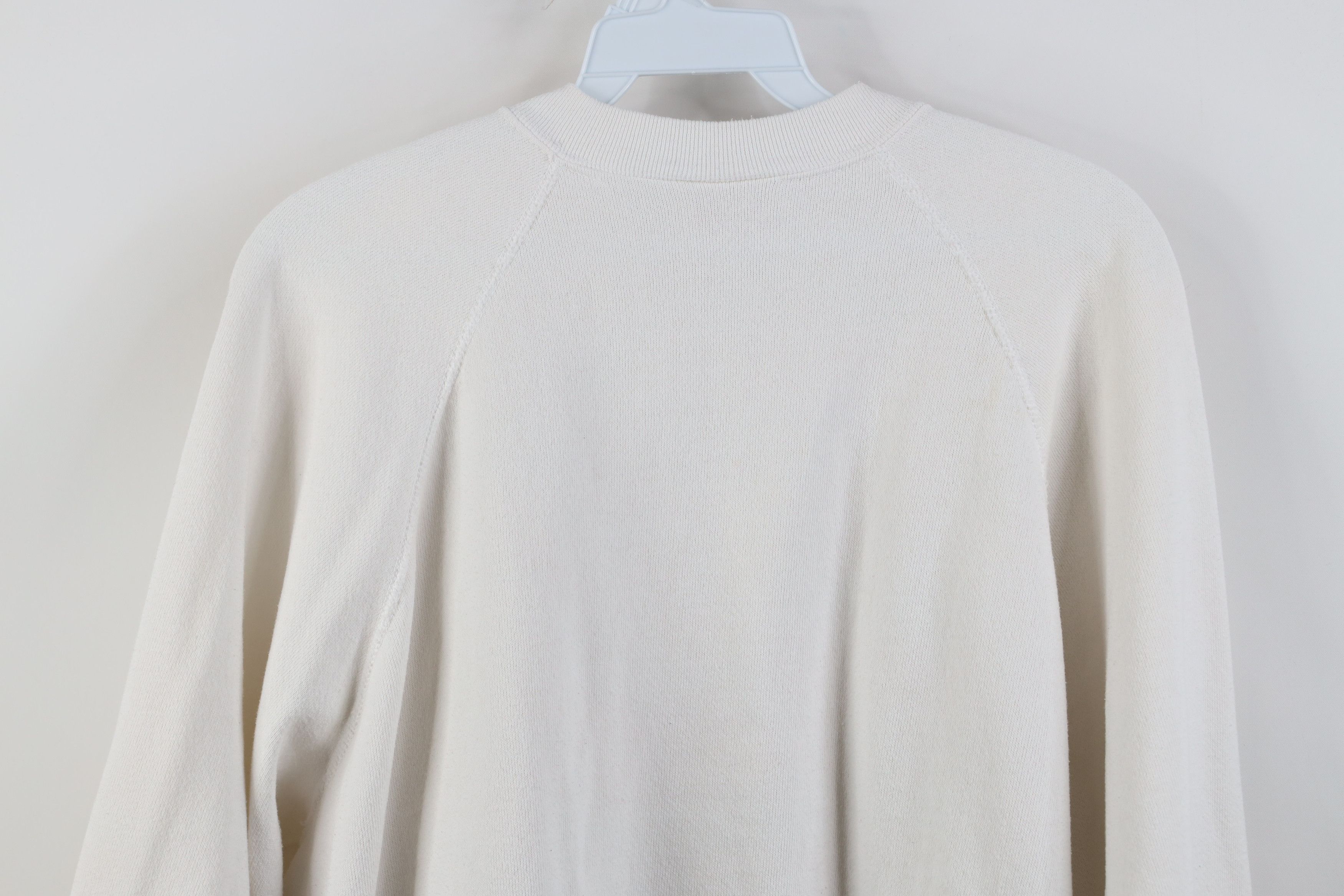 Vintage Vintage 90s Streetwear Blank Crewneck Sweatshirt White Size L / US 10 / IT 46 - 11 Thumbnail