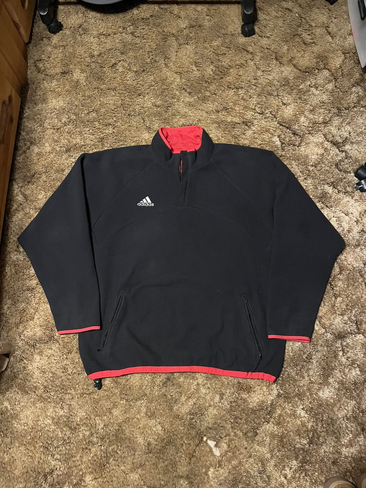 Adidas Adidas Liechtenstein Reversible Sportswear Jacket Red XLarge Size US XL / EU 56 / 4 - 4 Thumbnail