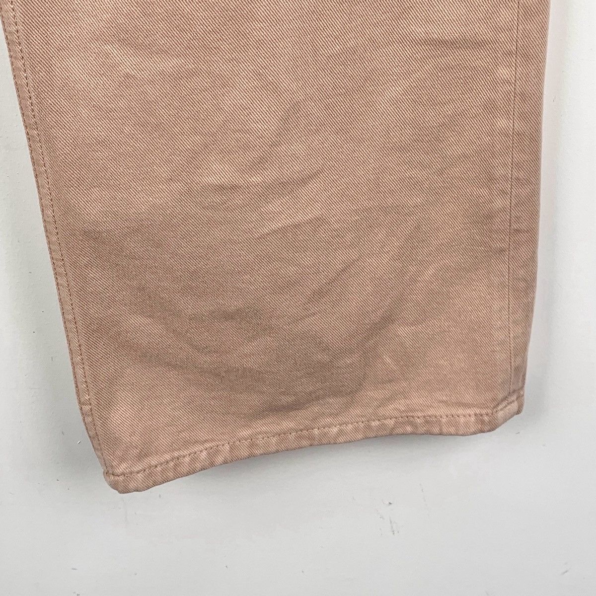 Dior Dior Light Pink Cotton Denim Wide-Leg Pants K26WX Size 24" / US 00 / IT 34 - 3 Thumbnail