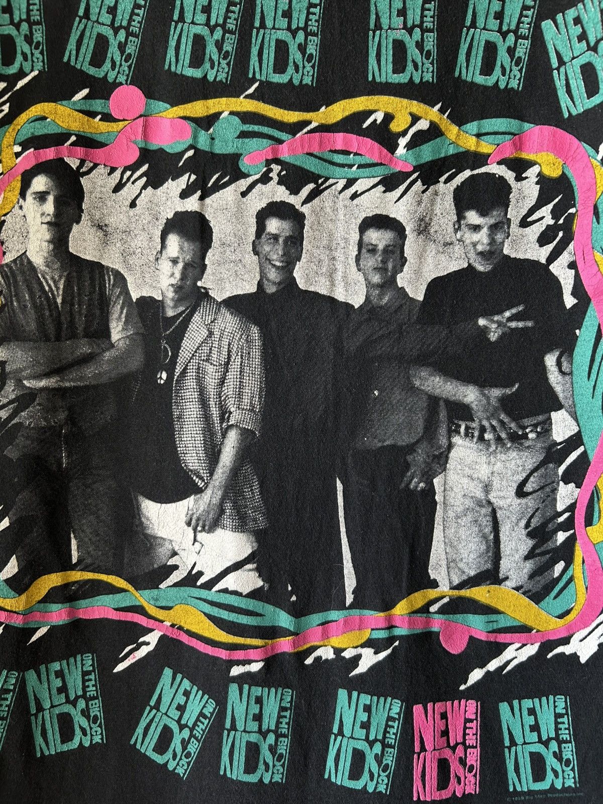 Band Tees VINTAGE New Kids On The Block 1989 pop hip hop rap t-shirt Size US L / EU 52-54 / 3 - 4 Thumbnail