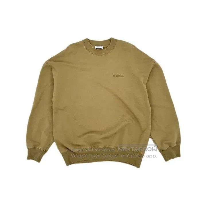 Balenciaga Balenciaga Classic Beige Logo Embroidered Sweatshirt. Size US M / EU 48-50 / 2 - 2 Thumbnail