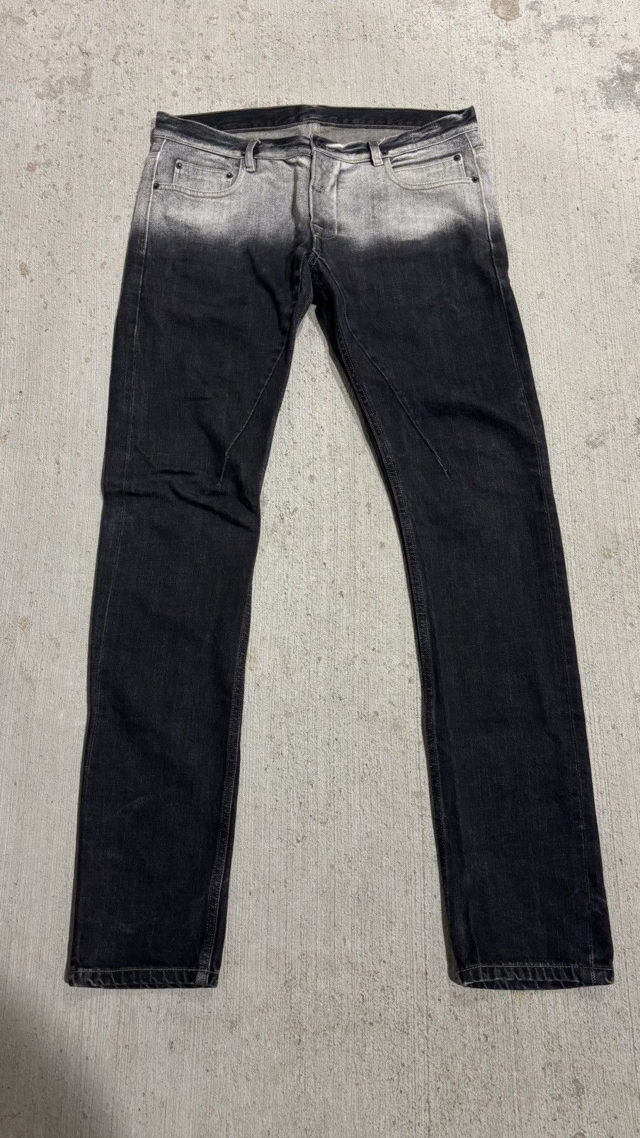 Pre-owned Rick Owens Drkshdw Rick Owens Degrade Detroit Cut Denim In Multi
