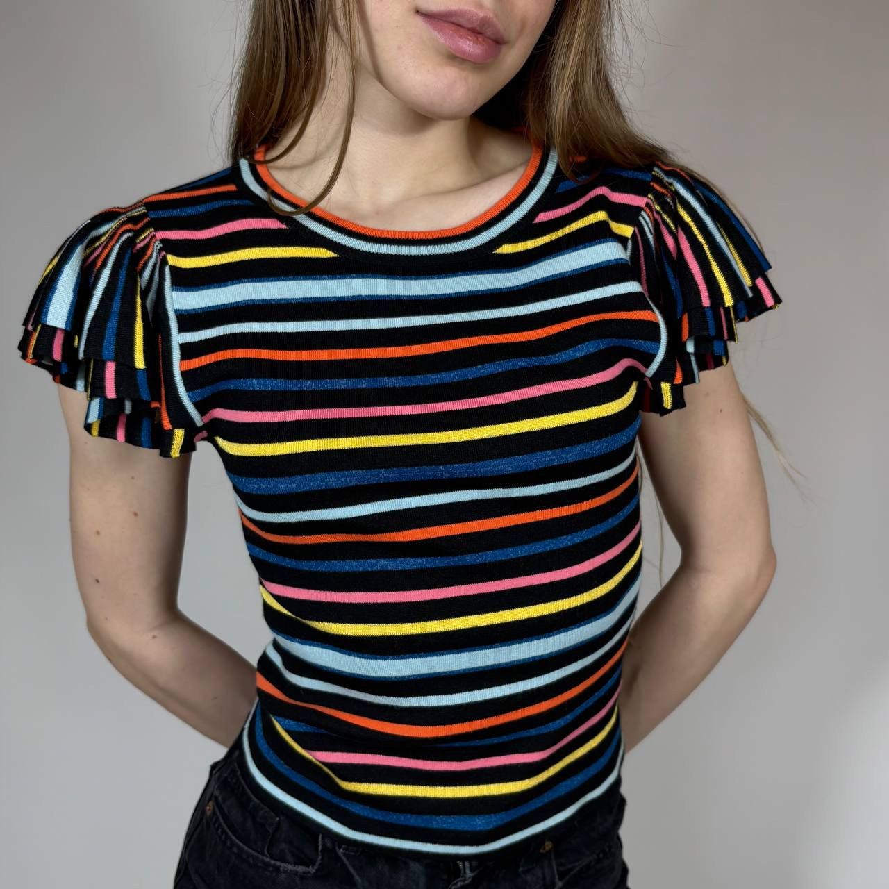 Alice + Olivia Vintage Y2K Alice + Olivia Striped Retro Luxury Tank Top Size M / US 6-8 / IT 42-44 - 3 Thumbnail