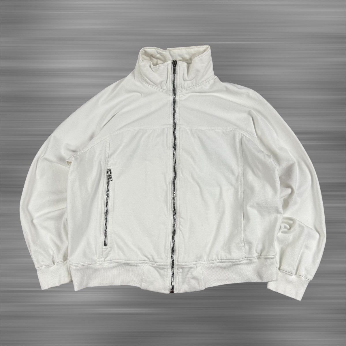 Rick Owens Rick Owens SS20 Fogachine High Neck Zip Up ‘White’ Sweater Size US S / EU 44-46 / 1 - 1 Thumbnail