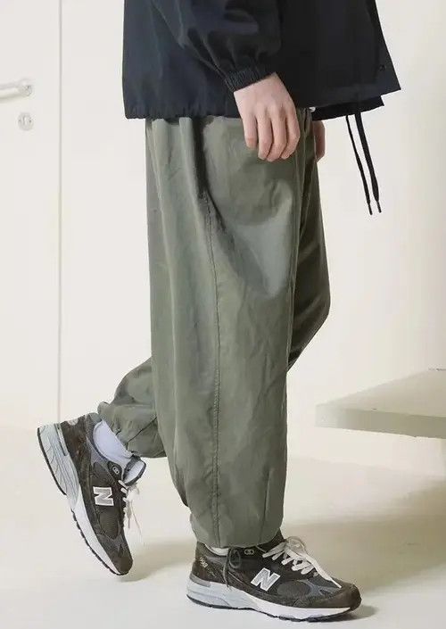 High Sport × Japanese Brand × Jean 21SS Indigo Union Japan Green Minimal Casual Lantern Pants Size US 32 / EU 48 - 3 Thumbnail