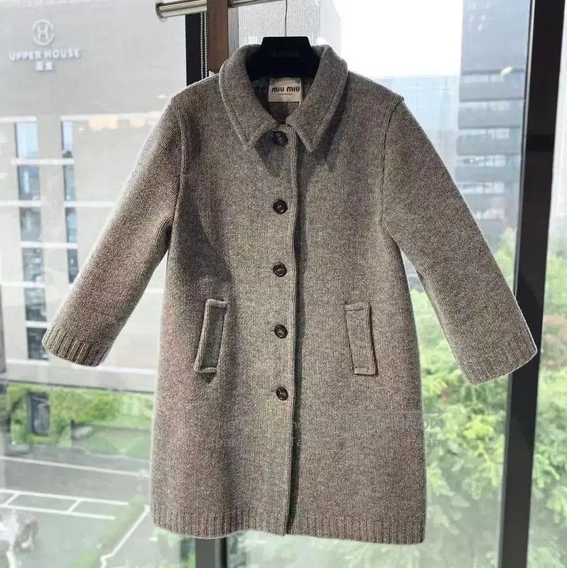 Miu Miu Miu Miu Gray Wool Women's Coat . Size XXS / US 00 / IT 34 - 1 Thumbnail