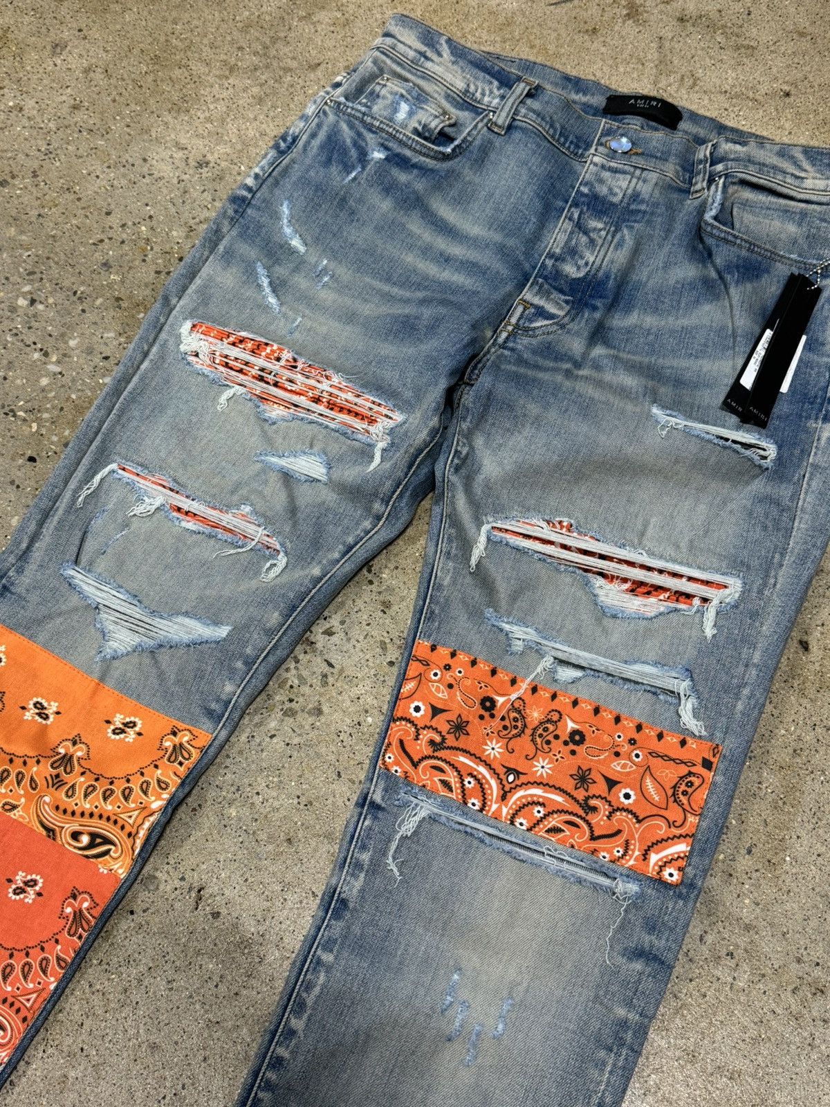 Amiri Amiri Vintage Bandana Artpatch Jeans NEW 1500$ Size US 34 / EU 50 - 2 Thumbnail