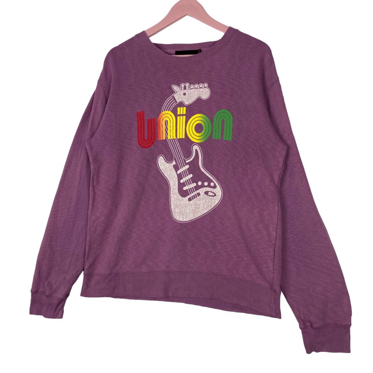 Union LA × Vintage Vintage Union Printed Crewneck Sweatshirt Purple Pullover Size US M / EU 48-50 / 2 - 2 Thumbnail